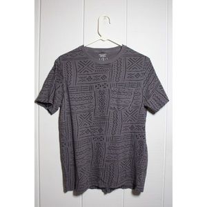 Dark Purple/ Grey Patterned Mens T-Shirt